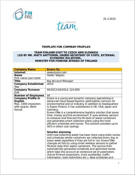 Free 18+ Simple Company Profile Templates In Doc with regard to How To Write Business Profile